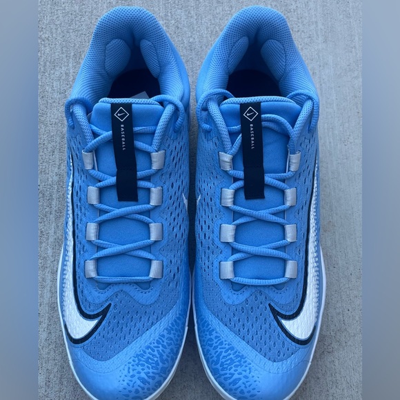 Nike Alpha Huarache Elite 4 Low MCS Baseball Cleats UNC Blue FN7221-403 Mens 11